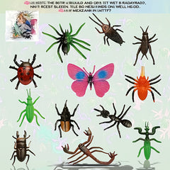 12pcs Mini Insect Animal Set Simulation Educational Puzzle Novelty Toy