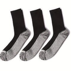 6 Pairs Mid-Calf Socks for Outdoor Activities - Shock Absorbing and Breathable