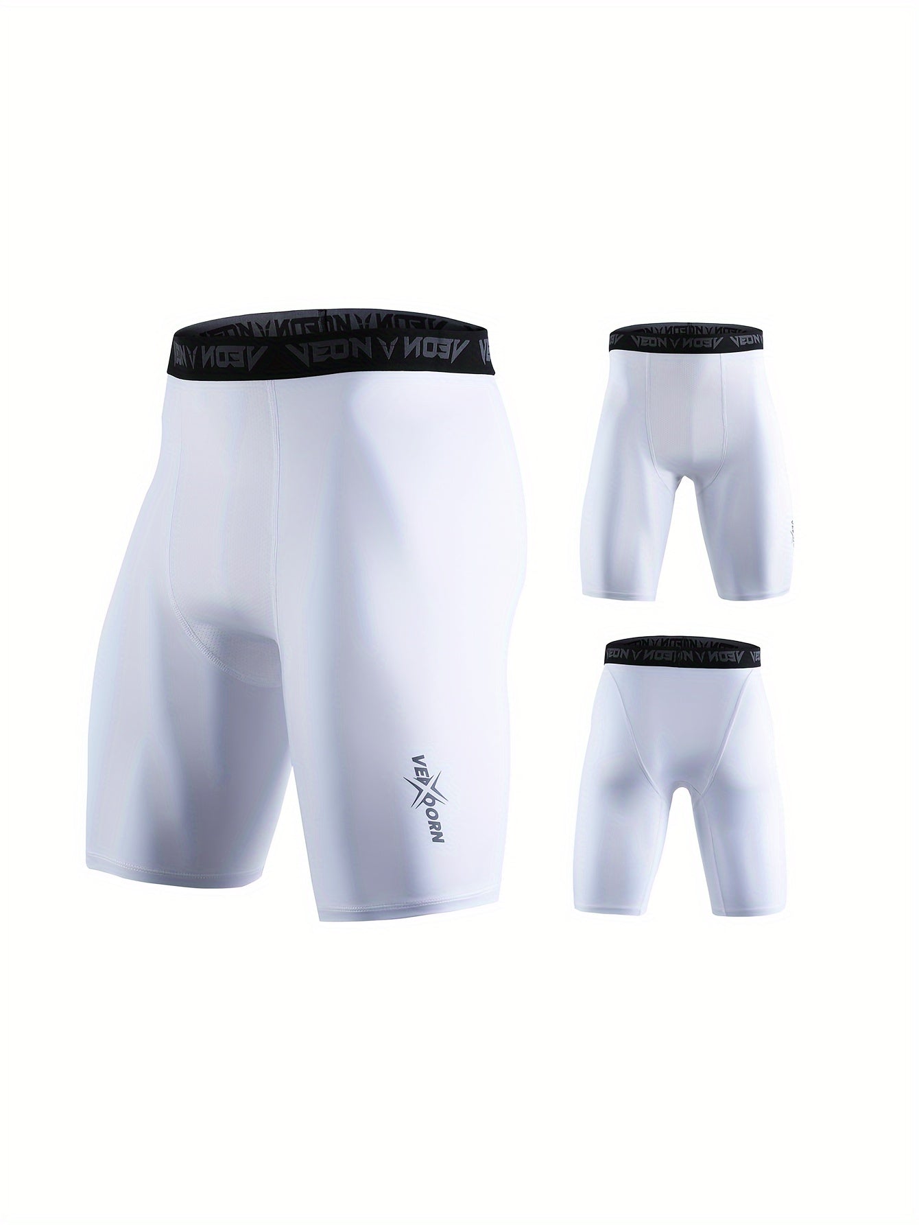 Veidoorn Men's Compression Tights Gym Workout Shorts