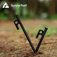 4pcs Heavy Duty Steel Tent Pegs - Portable Awning Stakes
