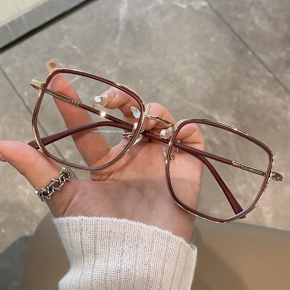 Square Anti Light Glasses For Women Men Students Large Myopia Spectacles Frame