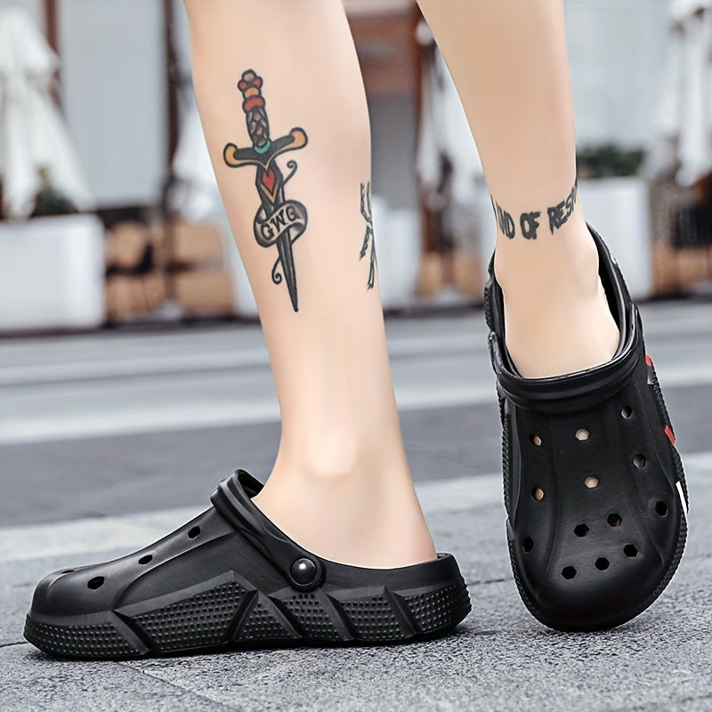 Men's Lightweight Comfy Clogs Hollow Out Non Slip Garden Shoes