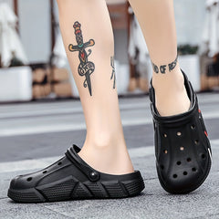 Men's Lightweight Comfy Clogs Hollow Out Non Slip Garden Shoes