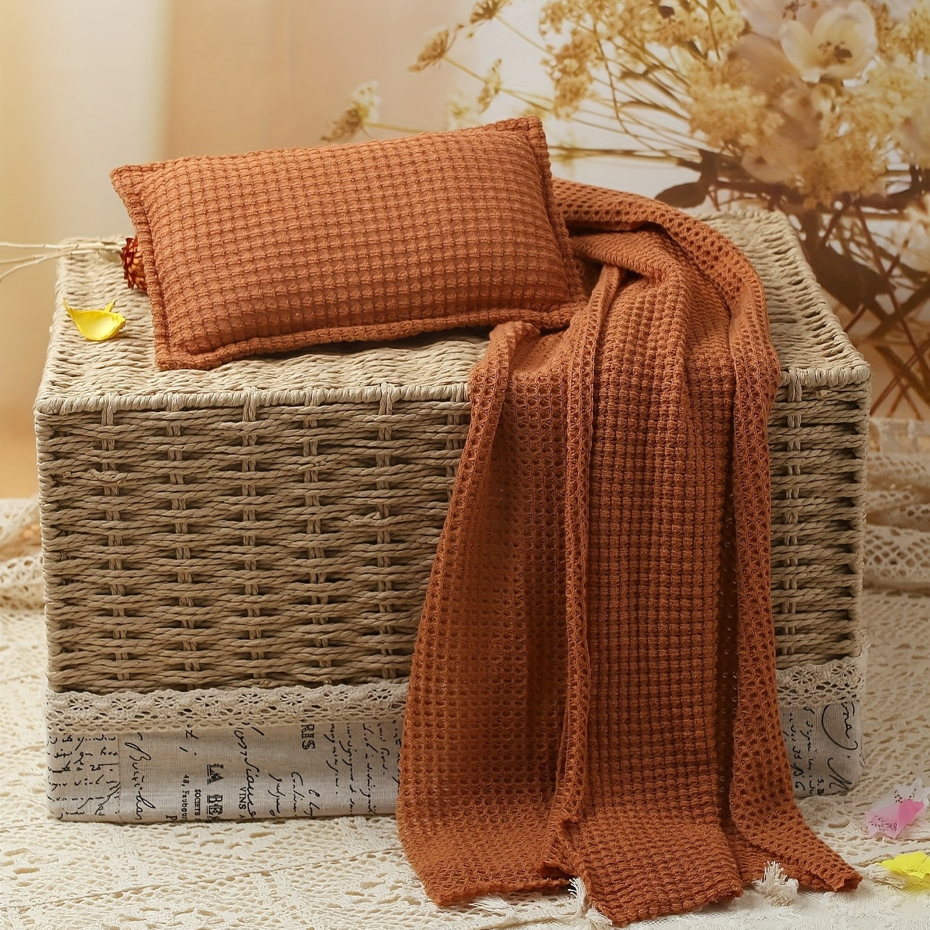 Newborn Solid Wrapped Cloth Pillow Set for Shooting Props