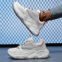 Women's Thick Bottom Sneakers Low Top Running Sports Shoes