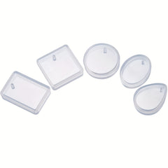 5pcs Resin Pendant Silicone Casting Mold Set for DIY Keychain Necklace Earrings