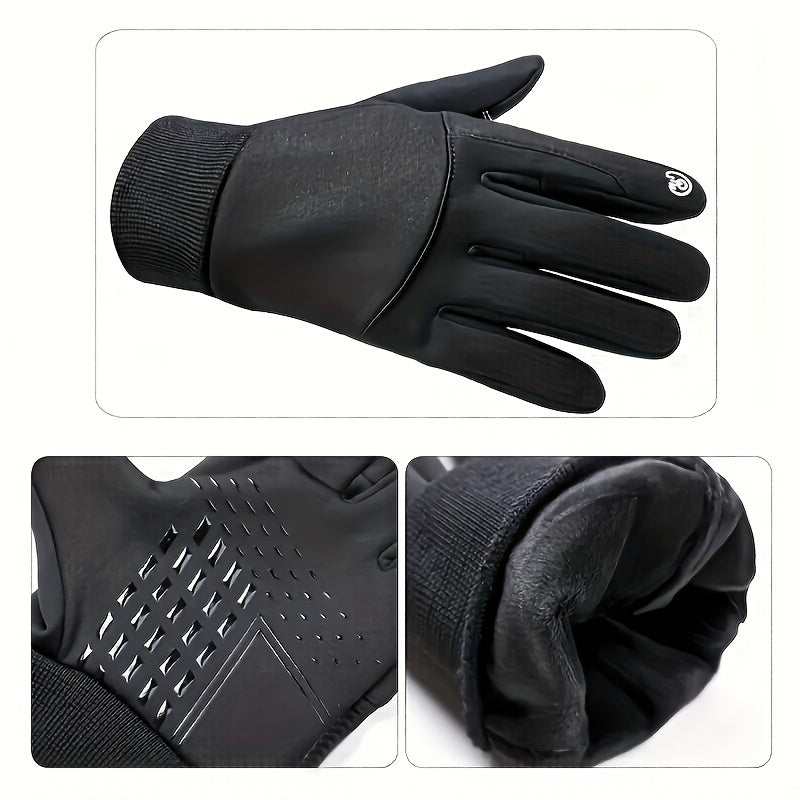Winter Warm Gloves Anti Slip Touch Screen Wind Proof Cycling Gloves