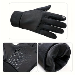 Winter Warm Gloves Anti Slip Touch Screen Wind Proof Cycling Gloves
