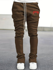 Men's Patterned Flare Drawstring Pants