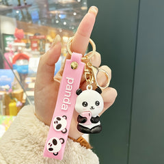 PVC Panda Keychain Pendant Cartoon Animal Bag Key Chain Keyring Ornament