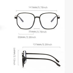 Oversized Light Blocking Glasses Clear Lens Eyeglasses Frame