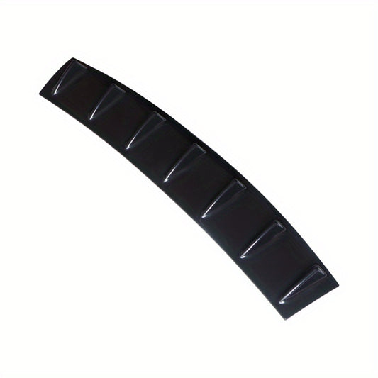Universal Car Rear Bumper Lip 7 Fin Shark Fin ABS Diffuser Bright