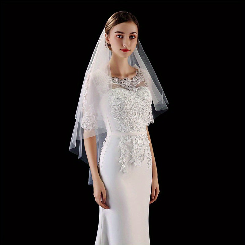 Mesh Bridal Headdress Wedding Accessories Hair Comb Yarn Mesh Wedding Headdress