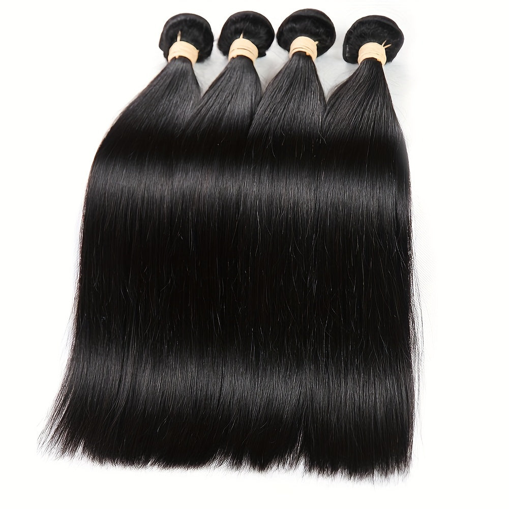 Brazilian Hair Bundles With Closure Transparent Lace Closure Human Hair Bundles