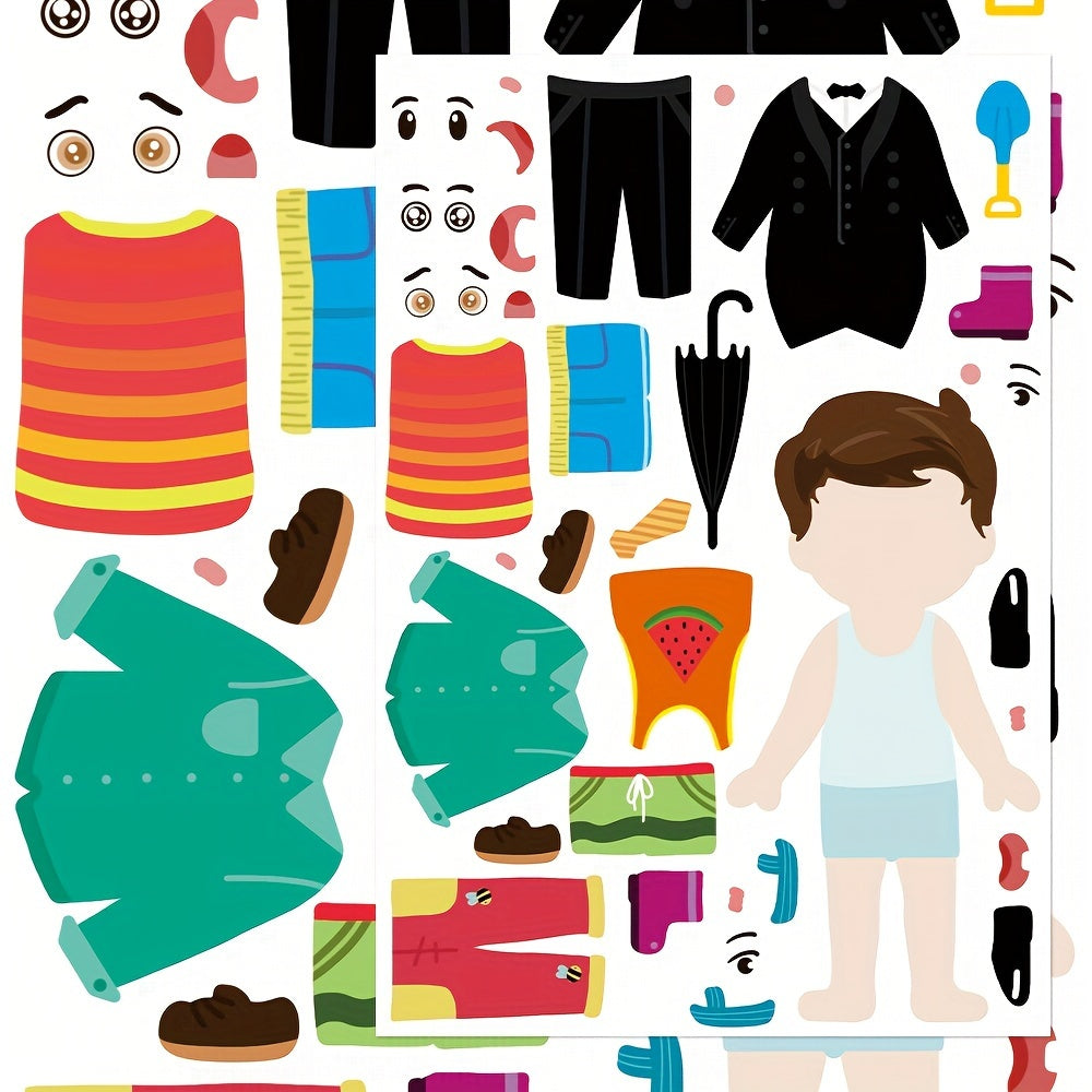 YWWBLD Cartoon Princess & Prince Stickers Self Adhesive DIY Craft Decor