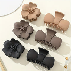 Matte Flower Hair Claw Large Hair Jaw Clips For Women Girls