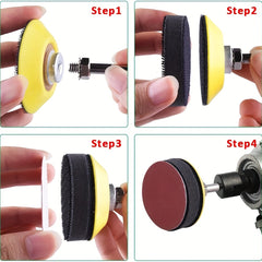 2 Inch Hook And Loop Sanding Pad With 1/4'' Shank Drill Attachment