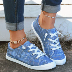 Women's Canvas Shoes Low Top Casual Shoes Lightweight Flat Shoes