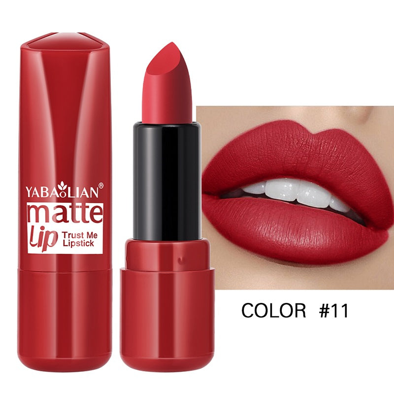 12 High Pigmented Matte Lipsticks Long Lasting Waterproof