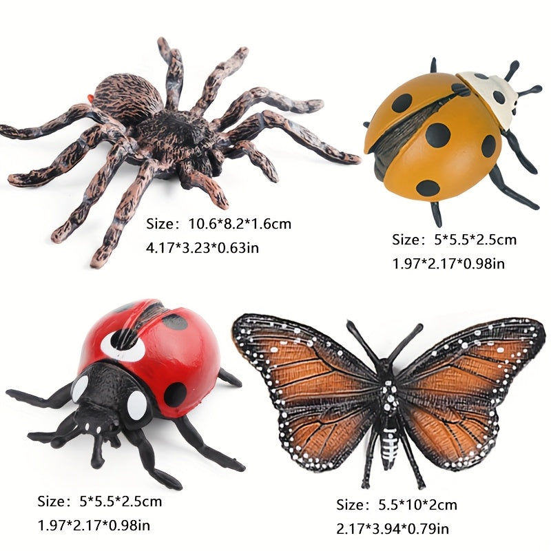 Colorful Insect Toy Models Set - Educational Animal Statue Toys