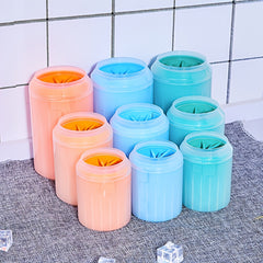 Pet Washing Cup Soft Silicone Foot Cleaning Cup Portable Brush
