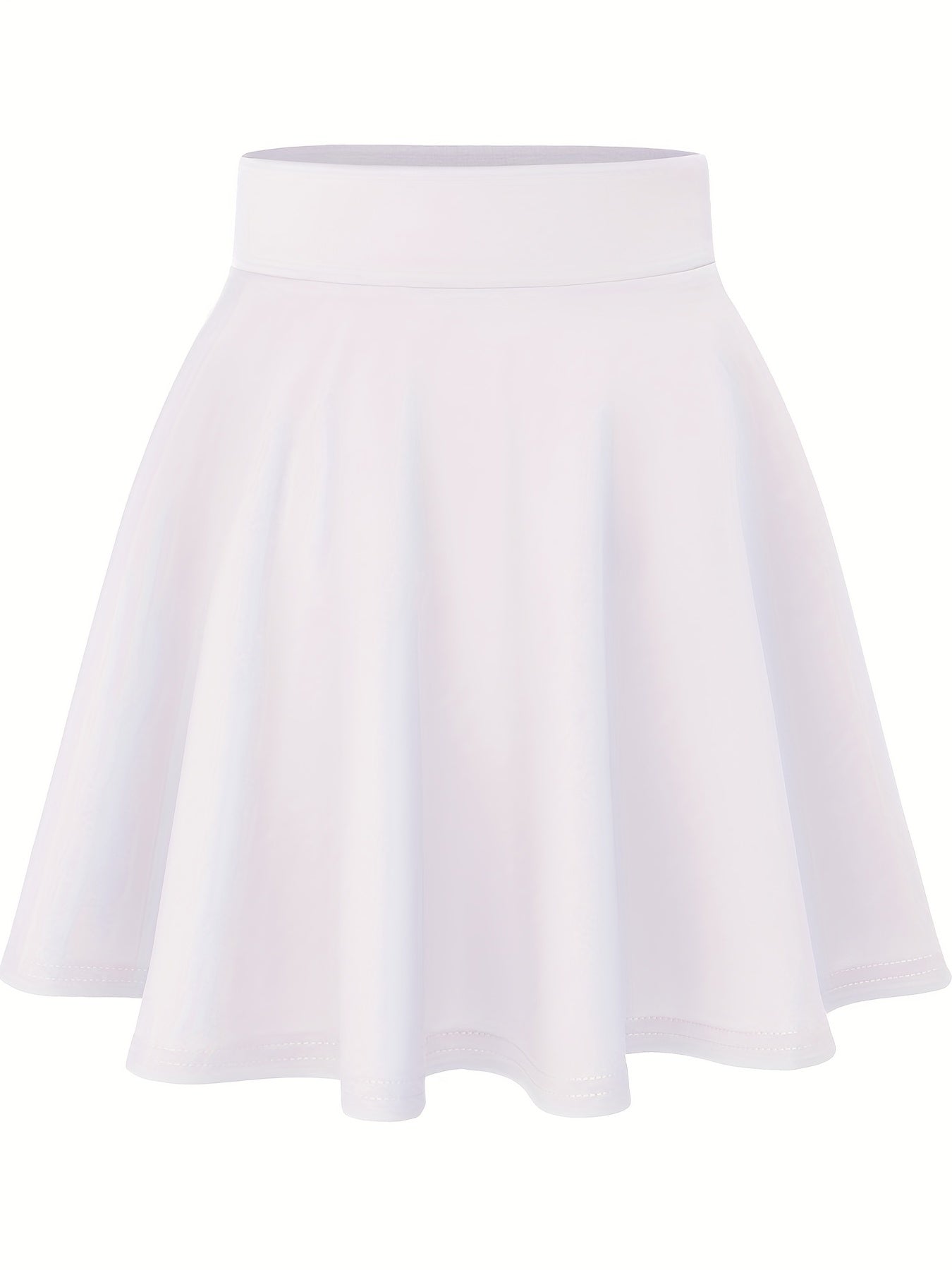 Casual High Waist Skater Skirt for Women