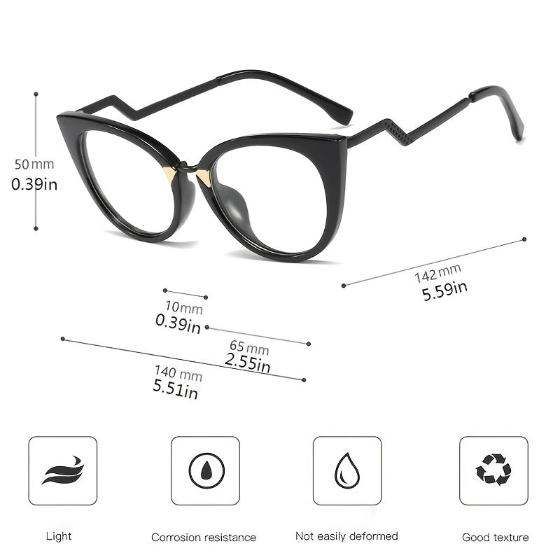 Cat Eye Blocking Glasses Protect Against Eye Strain And UV Glare
