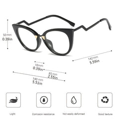 Cat Eye Blocking Glasses Protect Against Eye Strain And UV Glare