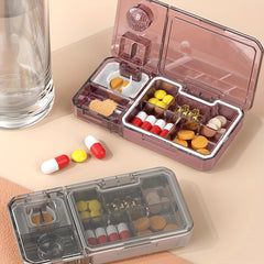 Portable Pill Organizer with Cutter and Grinder
