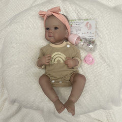 Vinyl Girl Bettie Full Body Soft Vinyl Bebe Reborn Doll with Lifelike Hair