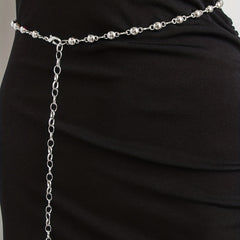 Colorful Crystal Waist Chain Silvery Metal Belly Chain Body Jewelry