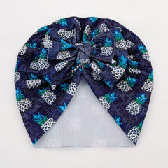 Twill Bubble Bow Baby Hat 0-2 Years