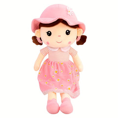 Soft Plush Princess Doll Mint Green Daisy Skirt Birthday Gift Kids Bedroom Decor