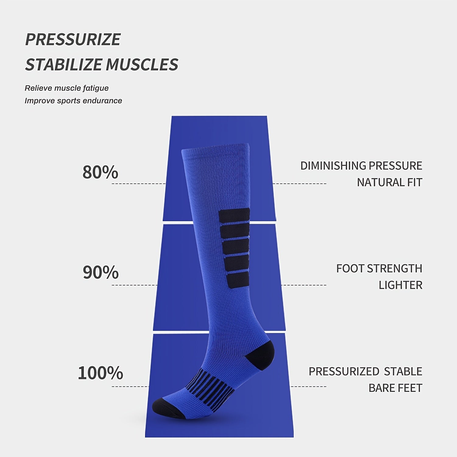 High Performance Compression Socks for Men - Colorful Stripes