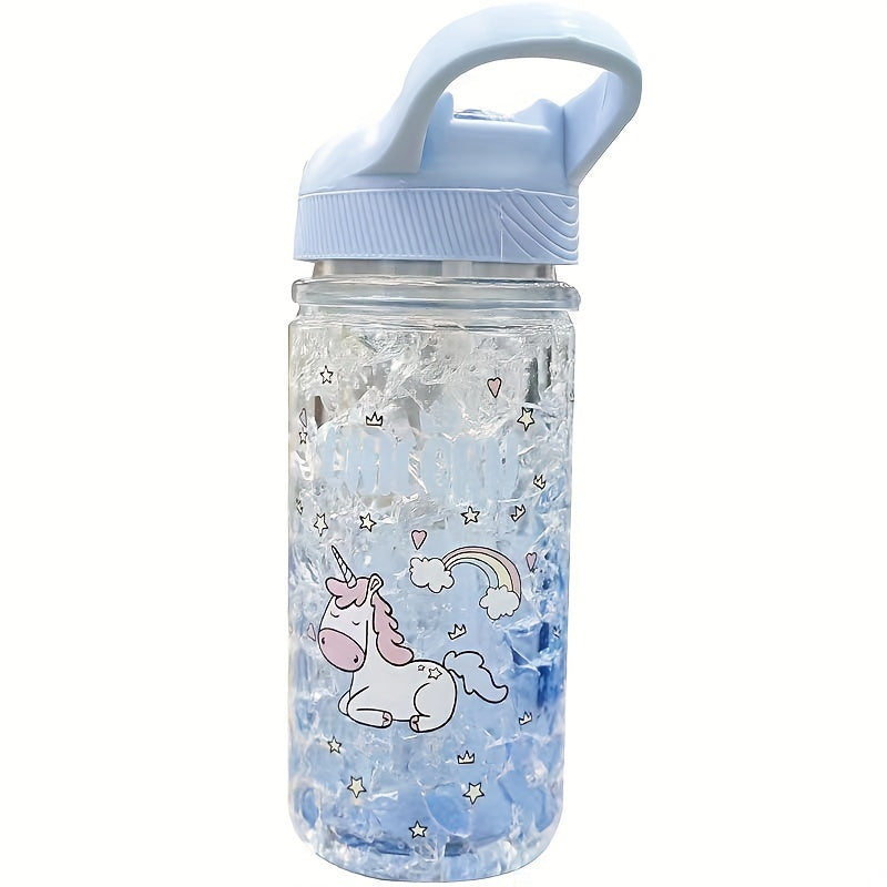 400ml Cartoon Plastic Water Cup - Outdoor Sports Travel Fitness