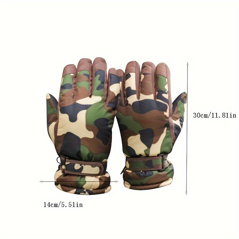 Winter Warm Gloves For Men Thickened Velvet Windproof Cycling Motorcycle