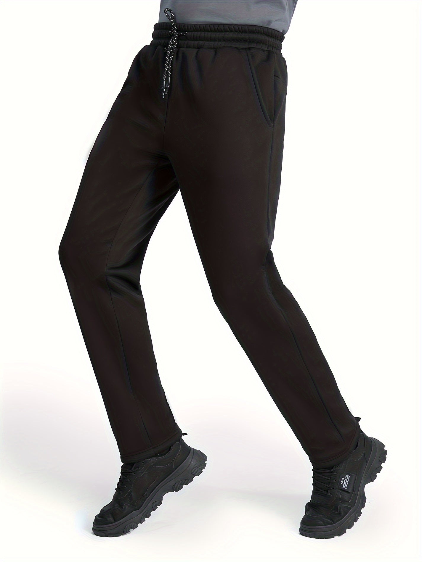 Men's Plush Thick Warm Pants for Autumn and Winter