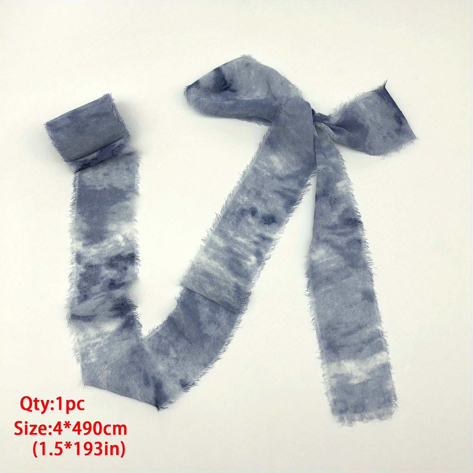 Tie Dye Chiffon Ribbon Frayed Edge for Gifts and Decor