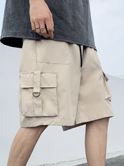 Men's Casual Cargo Shorts with Drawstring Waist - Summer Outdoor Activities