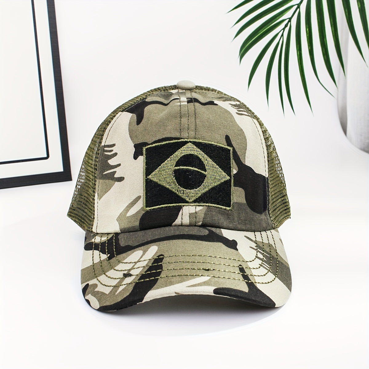 Handsome Grid Tactical Camouflage Caps Baseball Cap Outdoor Cap Wild Jungle