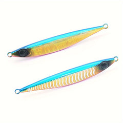 5PCS Deep Sea Fishing Iron Plate Bait Lure Luminous Reflective