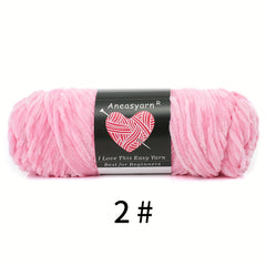 Chenille Yarn Polyester Velvet Hand Knitting Thread 95g