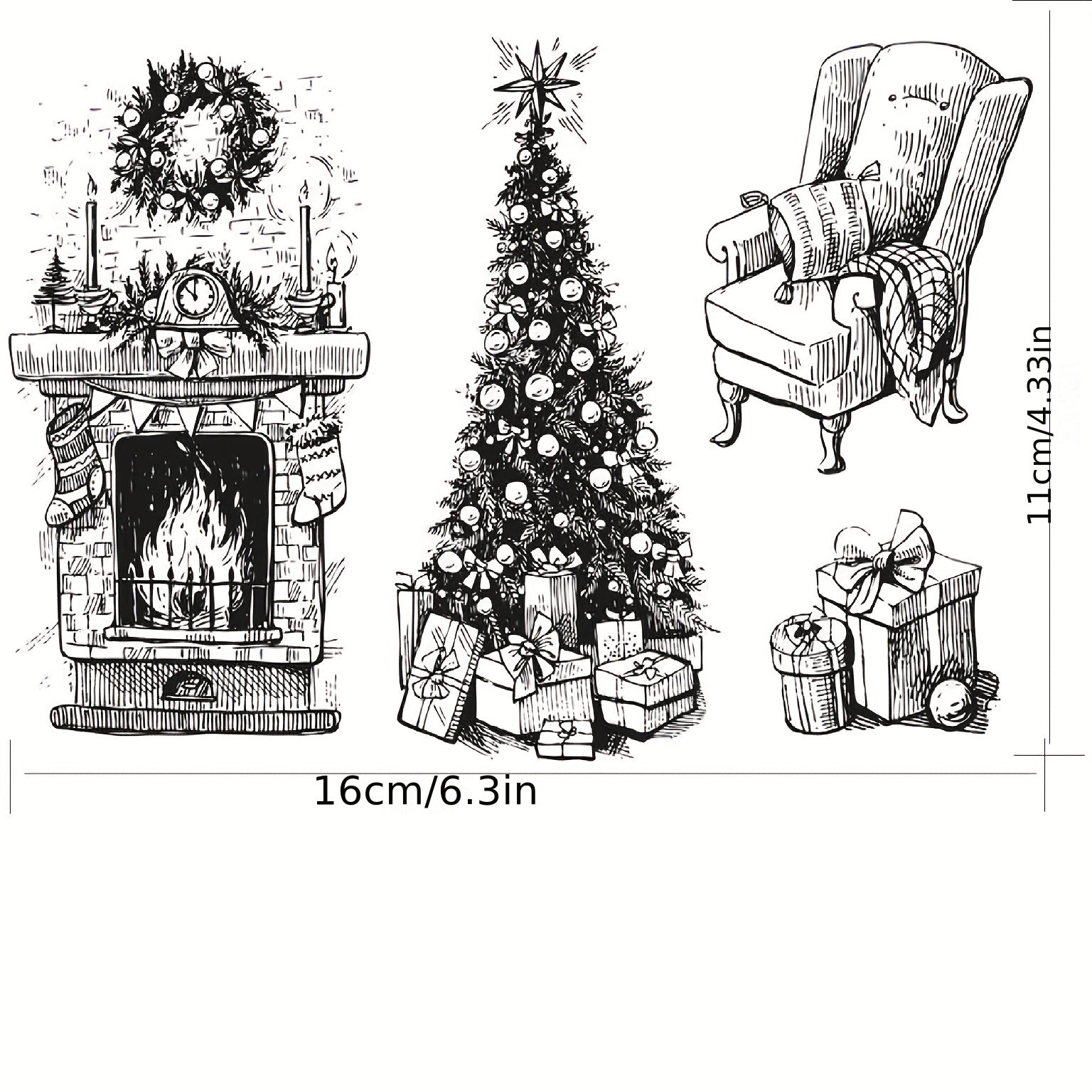 Christmas Halloween Gift Stamp For Card Making DIY Decoration
