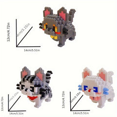 1200 pcs Cat Building Blocks Animal Series Desktop Ornaments School Rewards