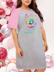 Ombre Cat Raglan Sleep Dress