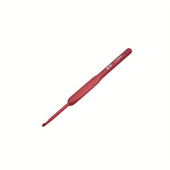 1pc Aluminum Crochet Hook Weaving Sweater Soft Rubber Red 2mm 6mm