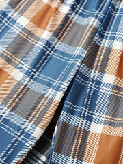3pcs Boys Casual Plaid Straight Loose Long Pants for Spring & Autumn