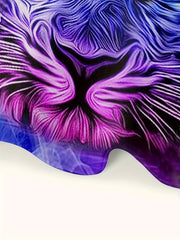 Lion 3D Print Gradient Hoodie Men's Graphic Pullover Kangaroo Pocket