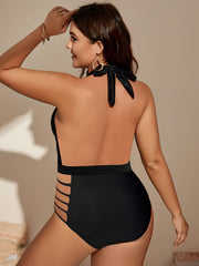 Sexy Deep V Neck One Piece Swimsuit