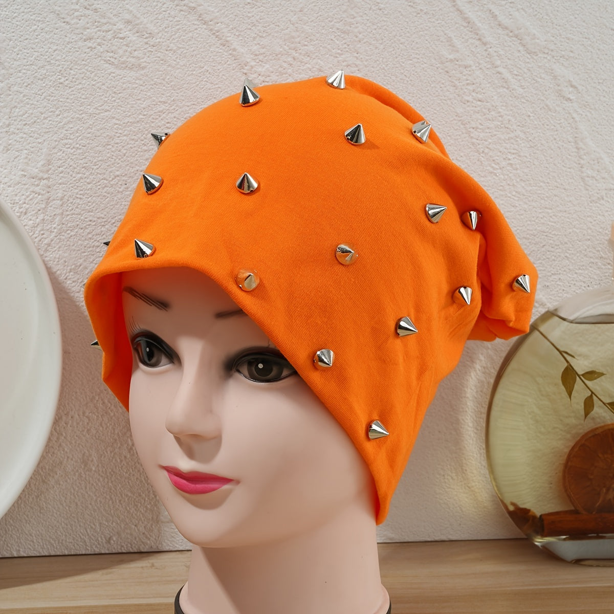 Stud Rivet Winter Beanie Cap Unisex Punk Rock Hiphop Skull Hats